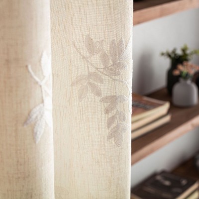 Κουρτίνα Με Τρέσα Leaf 532/06 140X280 Μπεζ Gofis Home Κουρτίνα Με Τρέσα Leaf 532/06 140X280 Μπεζ Gofis Home
