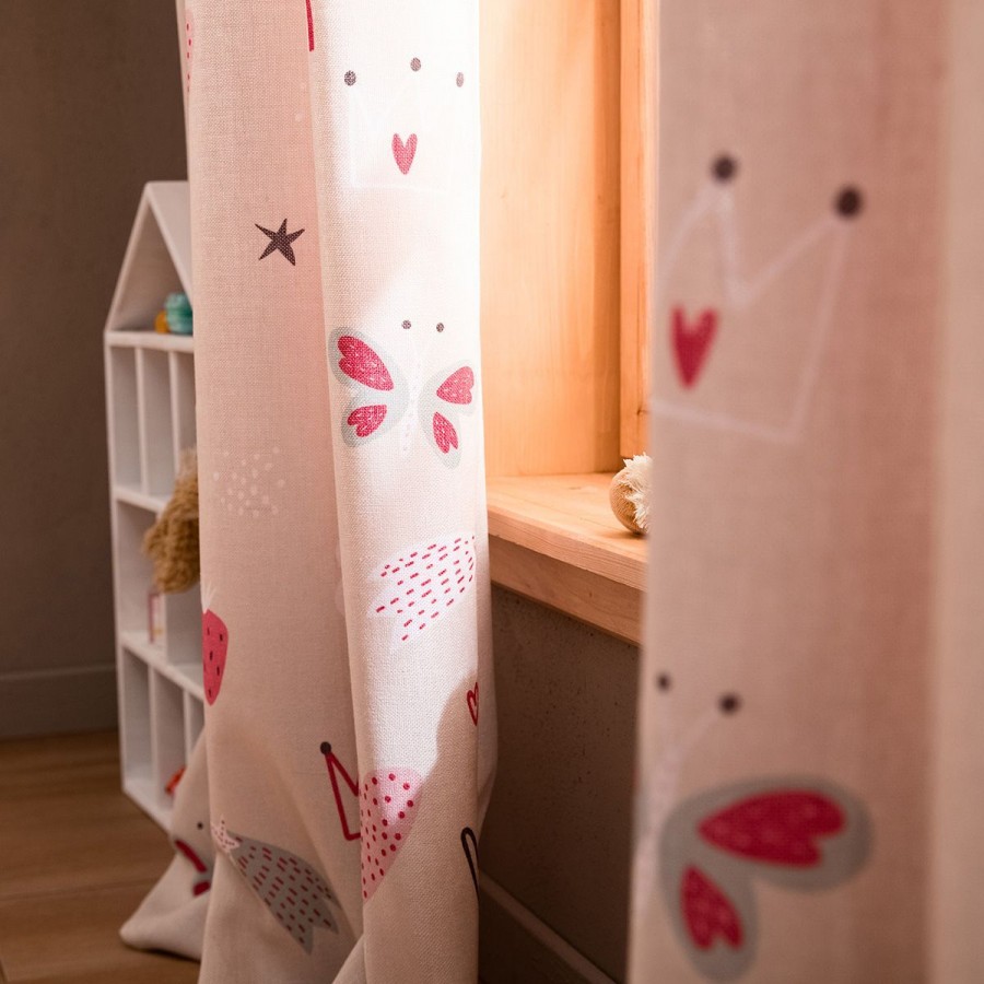 Κουρτίνα Με Τρέσα Sugar 298/02 140X280 Κόκκινη Gofis Home