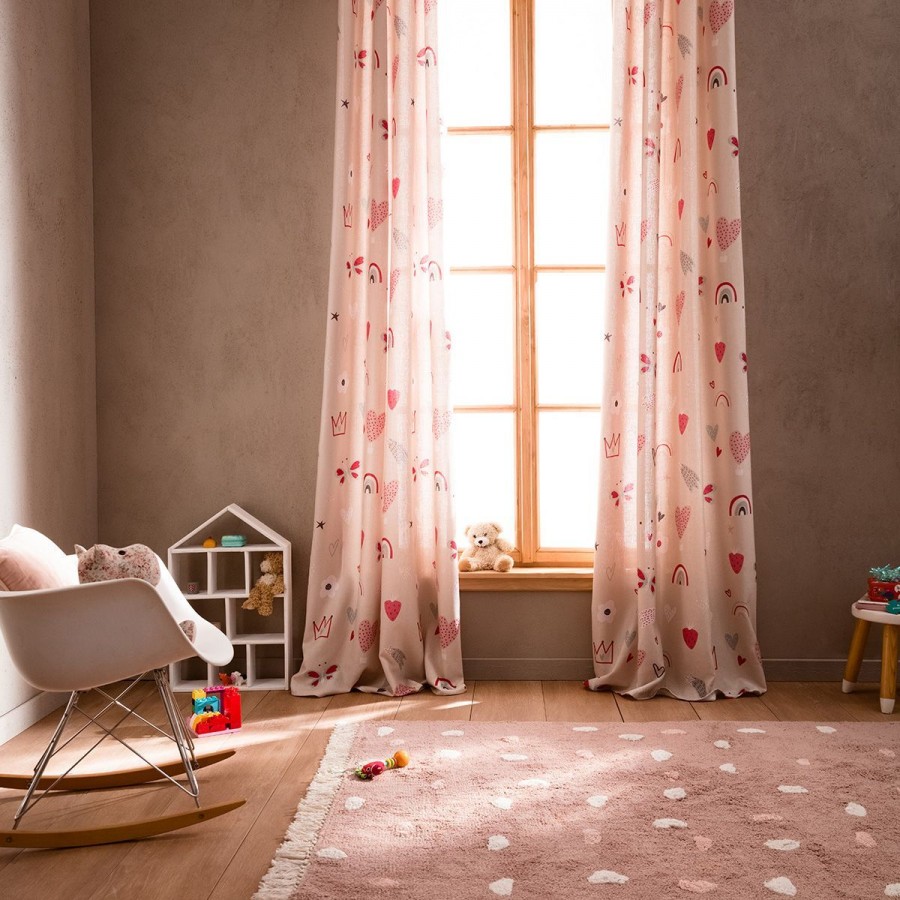 Κουρτίνα Με Τρέσα Sugar 298/02 140X280 Κόκκινη Gofis Home