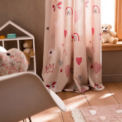 Κουρτίνα Με Τρουκς Sugar 298/02 140X280 Κόκκινη Gofis Home