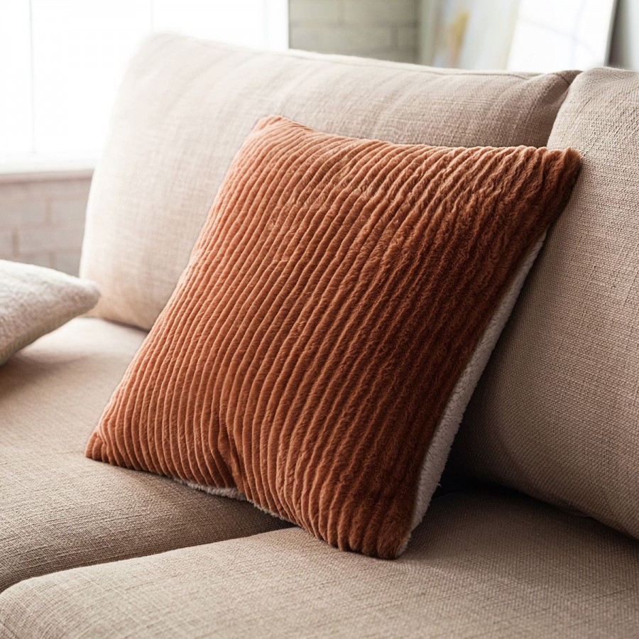 Μαξιλαροθήκη Softy 478/13 43X43 Κεραμιδί Gofis Home