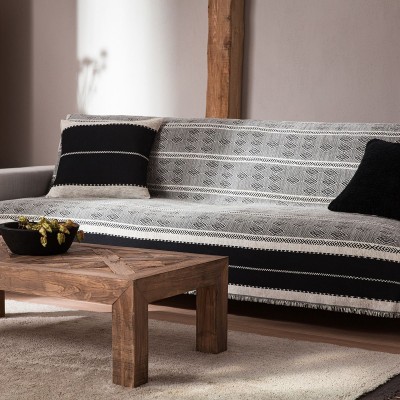 Ριχτάρι Διθέσιου Καναπέ Duncan 959/14 180X250 Μαύρο /Offwhite Gofis Home
