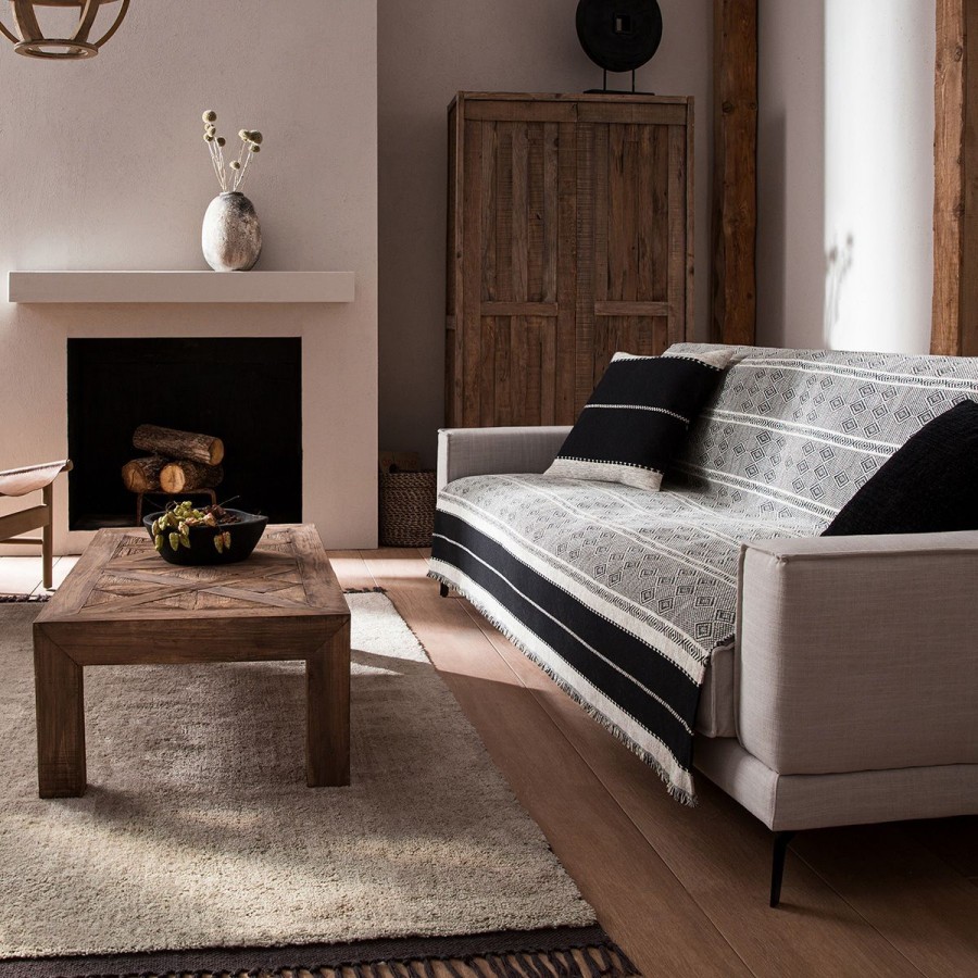 Ριχτάρι Διθέσιου Καναπέ Duncan 959/14 180X250 Μαύρο /Offwhite Gofis Home