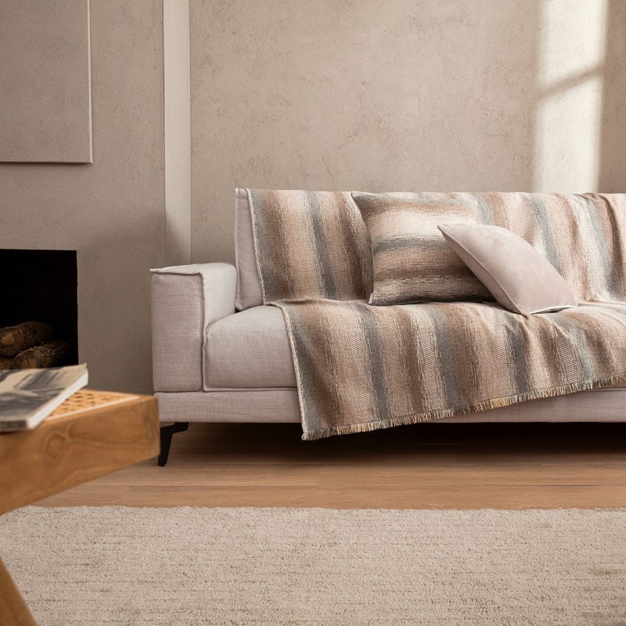 Ριχτάρι Διθέσιου Καναπέ Groovy 985/06 180X250 Μπεζ/Γκρι Gofis Home