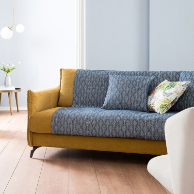 Ριχτάρι Διθέσιου Καναπέ Peacock 935/01 180X250 Royal Blue Gofis Home