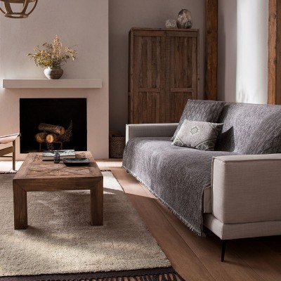 Ριχτάρι Διθέσιου Καναπέ Peacock 935/15 180X250 Σταχτί Γκρι Gofis Home