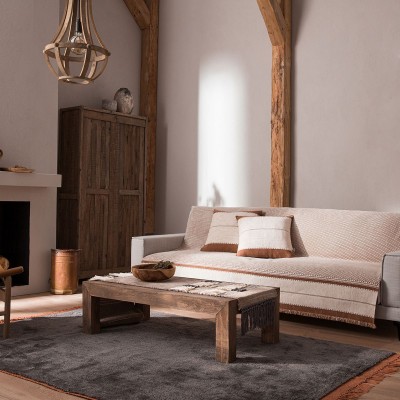 Ριχτάρι Πολυθρόνας Highlands 863/22 180X180 Leather Brown Gofis Home