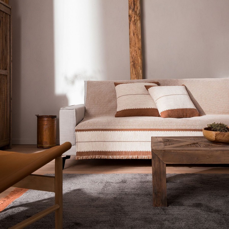 Ριχτάρι Πολυθρόνας Highlands 863/22 180X180 Leather Brown Gofis Home