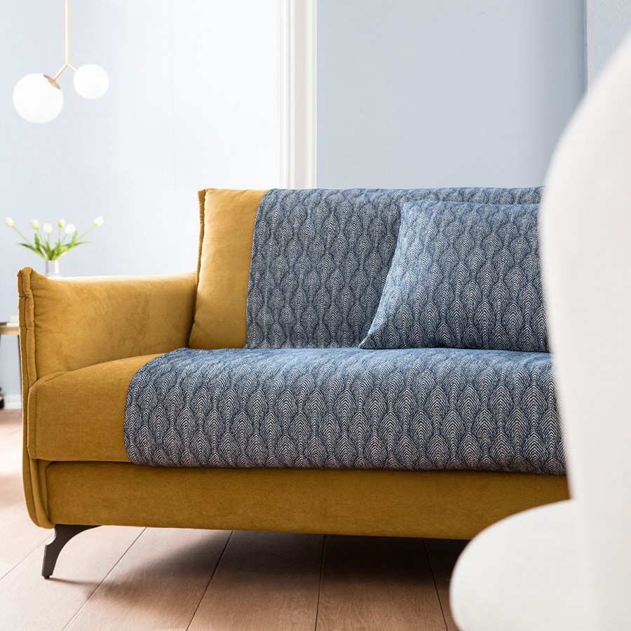 Ριχτάρι Τετραθέσιου Καναπέ Peacock 935/01 180X350 Royal Blue Gofis Home