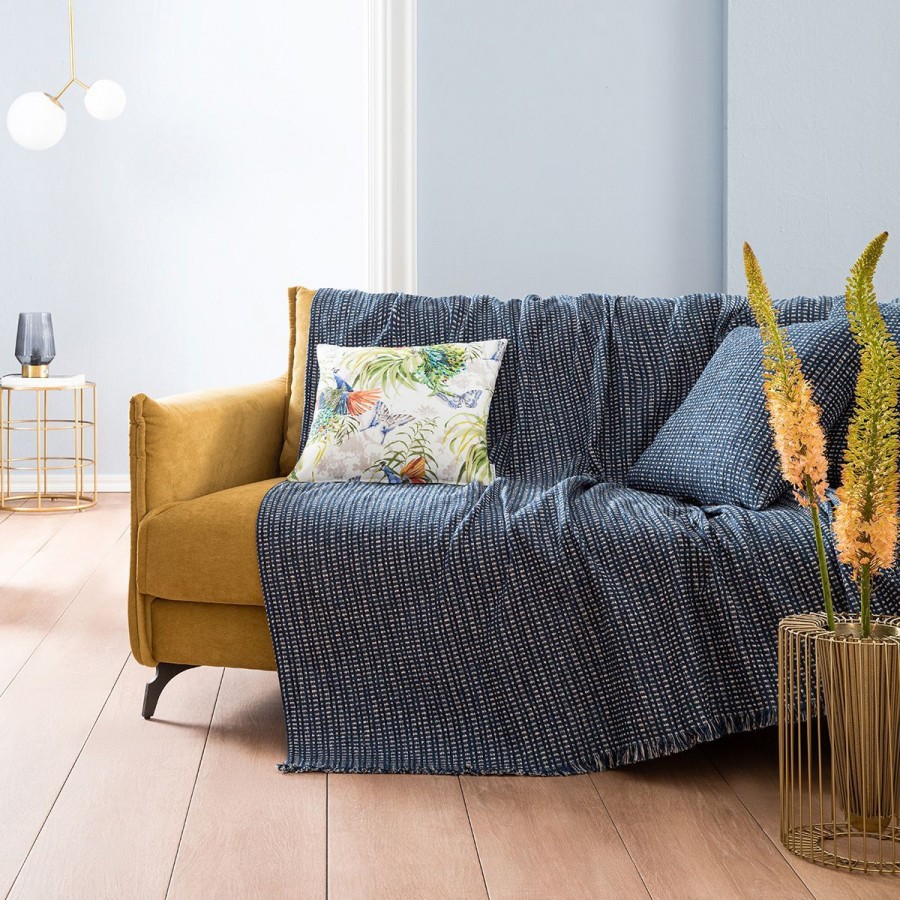 Ριχτάρι Τετραθέσιου Καναπέ Tendre 880/01 180X350 Royal Blue Gofis Home Ριχτάρι Τετραθέσιου Καναπέ Tendre 880/01 180X350 Royal Blue Gofis Home