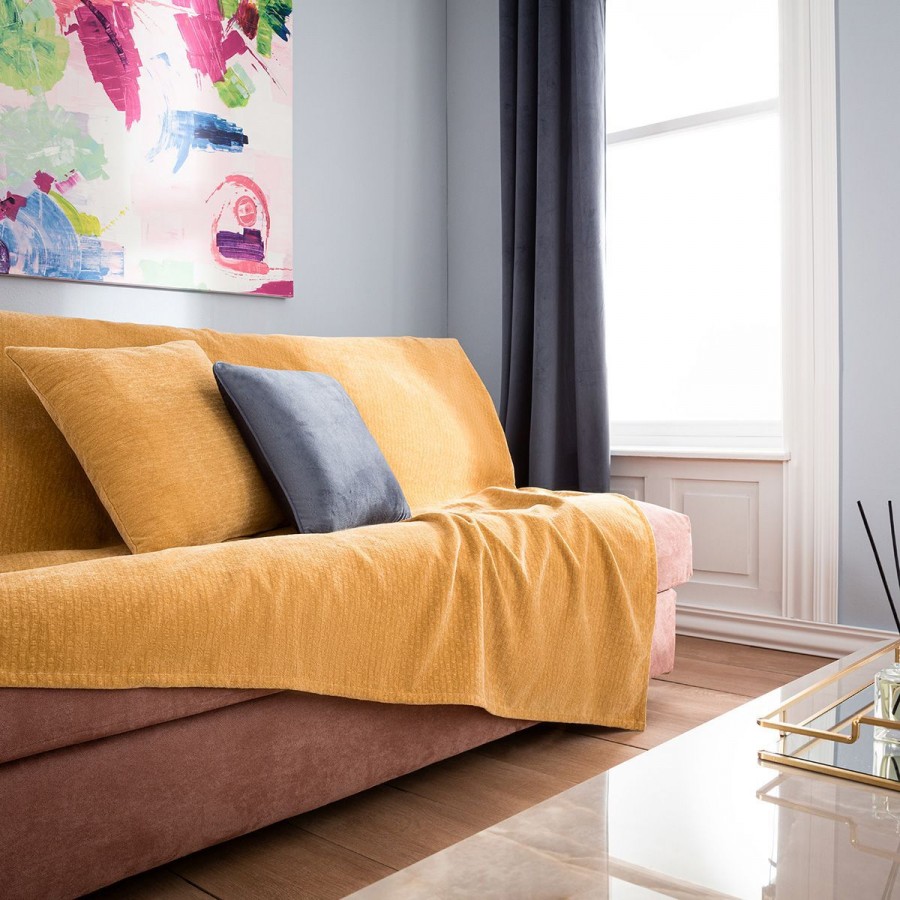 Ριχτάρι Τετραθέσιου Καναπέ Valley 421/04 180X350 Χρυσό Gofis Home Ριχτάρι Τετραθέσιου Καναπέ Valley 421/04 180X350 Χρυσό Gofis Home