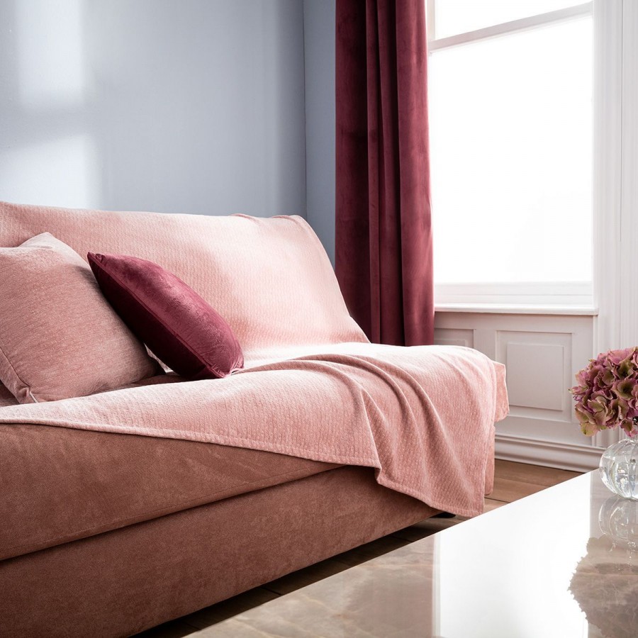 Ριχτάρι Τετραθέσιου Καναπέ Valley 421/17 180X350 Sweet Pink Gofis Home Ριχτάρι Τετραθέσιου Καναπέ Valley 421/17 180X350 Sweet Pink Gofis Home