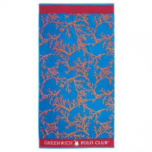 3652 Πετσέτα Θαλάσσης 90X170 Μπλε Κόκκινο Greenwich Polo Club