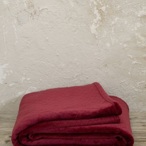 Ριχτάρι Jacquard Διθέσιου Καναπέ Cosy Bordeaux 180X250 Kocoon