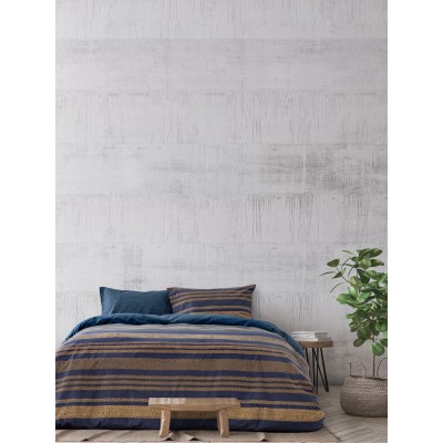 Σετ Παπλωματοθήκη Υπέρδιπλη Tena Blue 225X245 Kocoon