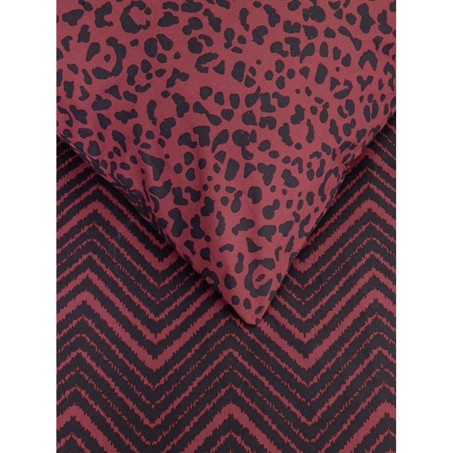 Σετ Παπλωματοθήκη Υπέρδιπλη Zola Bordeaux 225X245 Kocoon