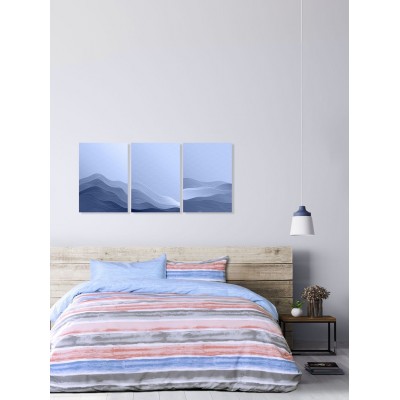 Σετ Σεντόνια Μονά Με Λάστιχο Riva Blue 100X200+30 Kocoon