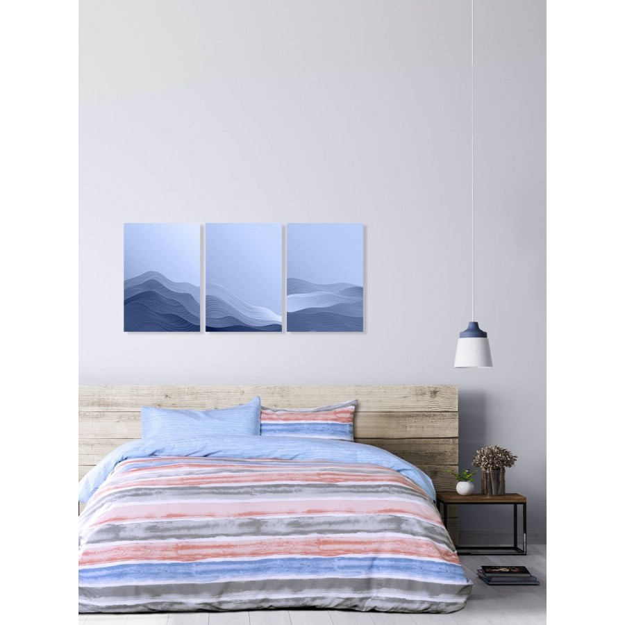 Σετ Σεντόνια Μονά Riva Blue 160X270 Kocoon