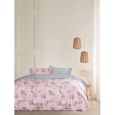 Σετ Σεντόνια Υπέρδιπλα Με Λάστιχο Flor Pink 160X200+32 Kocoon Σετ Σεντόνια Υπέρδιπλα Με Λάστιχο Flor Pink 160X200+32 Kocoon