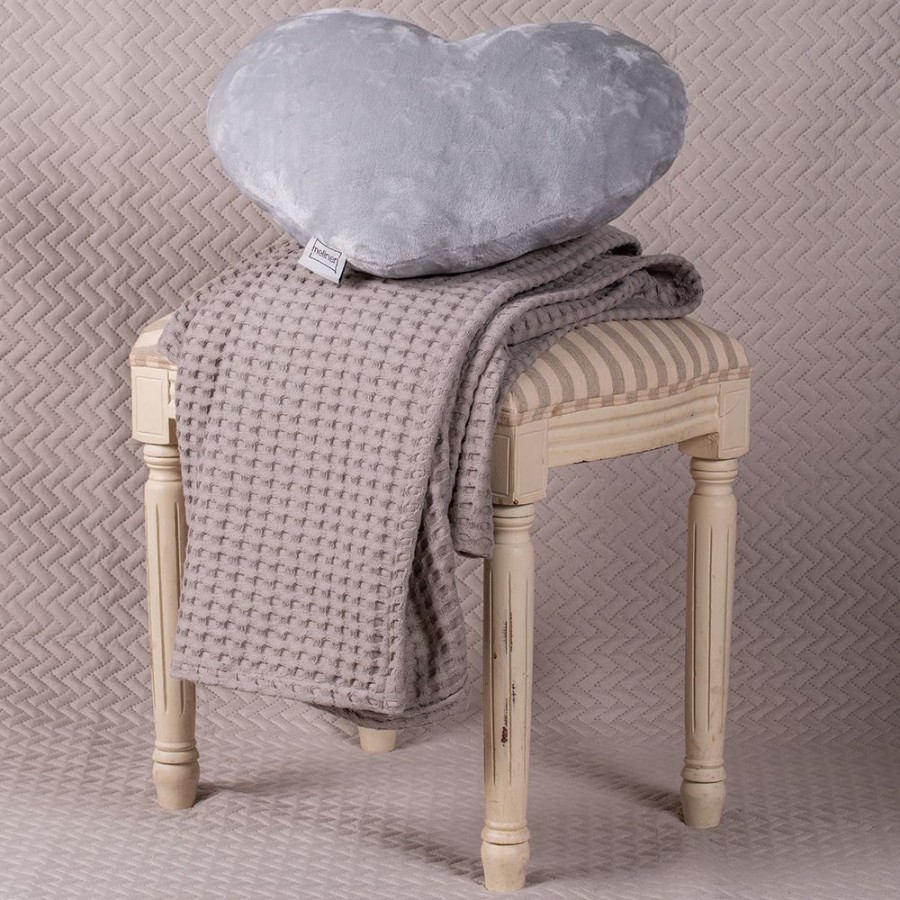 Κουβέρτα Πικέ Κούνιας Patmos Baby Light Grey 100X150 Melinen