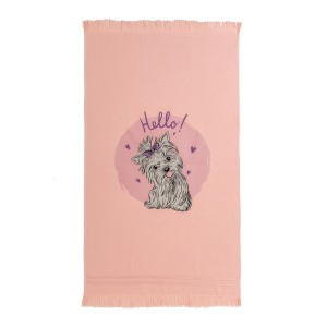Παιδική Πετσέτα Θαλάσσης Puppy Pink 70X120 Melinen