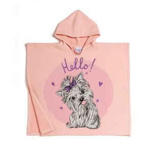 Παιδικό Ποντσο Θαλάσσης Puppy Pink 60X60 Melinen