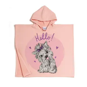 Παιδικό Ποντσο Θαλάσσης Puppy Pink 60X60 Melinen