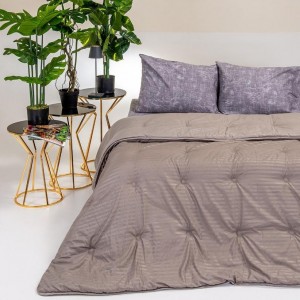Πάπλωμα Μονό Διπλής Όψεως Elle Taupe Light Grey 160X240 Melinen