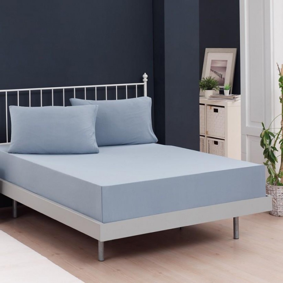 Σετ Κατωσέντονο Jersey King Size Με Λάστιχο Και Μαξιλαροθήκες Jean 180X200+25 Melinen