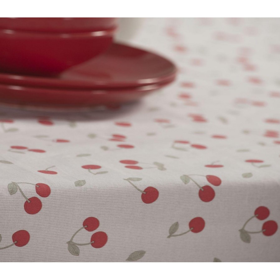Αλέκιαστο Τραπεζομάντηλο Cherry Love 140X240 Beige Nef-Nef