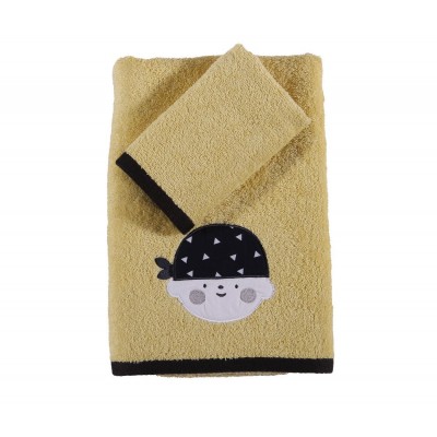 Βρεφικές Πετσέτες Σετ 2Τμχ Rock Star Boy Yellow Nef-Nef