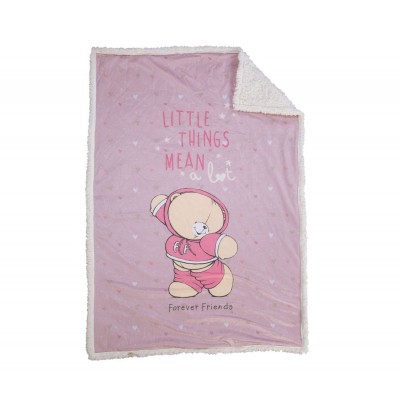 Βρεφική Κουβέρτα Αγκαλιάς Forever Friends Little Things 75X110 Pink Nef-Nef