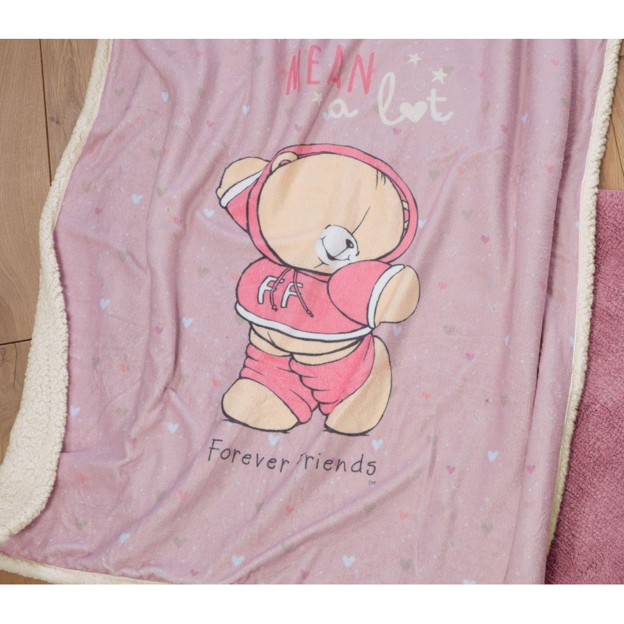 Βρεφική Κουβέρτα Αγκαλιάς Forever Friends Little Things 75X110 Pink Nef-Nef