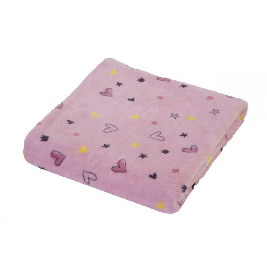 Βρεφική Κουβέρτα Fleece Αγκαλιάς Friendship 75X110 Pink Nef-Nef
