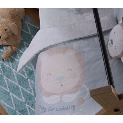 Βρεφικό Κουβερλί Cuddling Lion 110X140 Aqua Nef-Nef