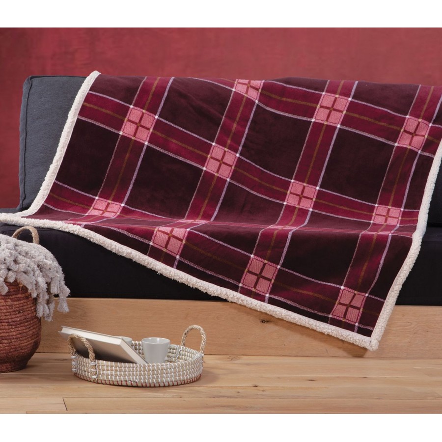 Διακοσμητικό Ριχτάρι Πολυθρόνας Fleece Sherpa Secure 130X180 Bordo Nef-Nef Διακοσμητικό Ριχτάρι Πολυθρόνας Fleece Sherpa Secure 130X180 Bordo Nef-Nef