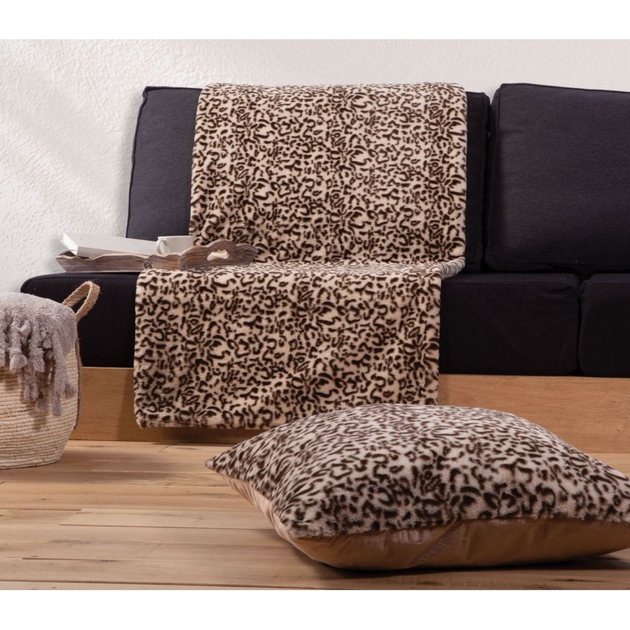 Διακοσμητικό Ριχτάρι Πολυθρόνας Rabbit Fur Jacuar 130X180 Beige Nef-Nef