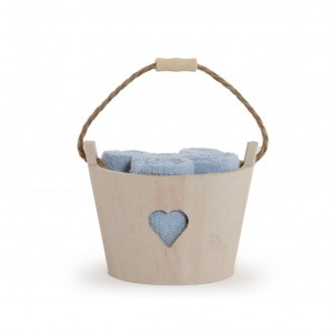 Καλαθάκι Με Λαβέτες Heart Basket Σετ 5Τμχ 30X30 1146-Blue Nef-Nef