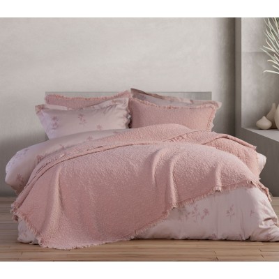 Κουβερλί Υπέρδιπλο Sonia 230X240 Misty Rose Nef-Nef