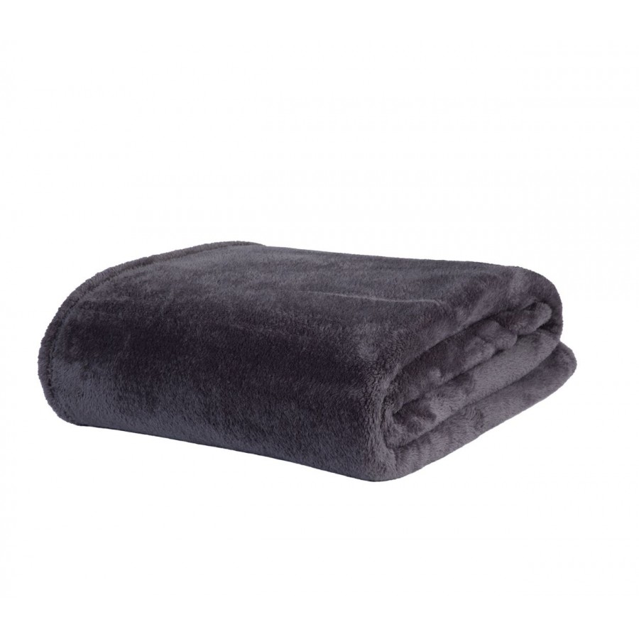 Κουβέρτα Με Γούνα Μονή Nasty 160X220 Grey Nef-Nef