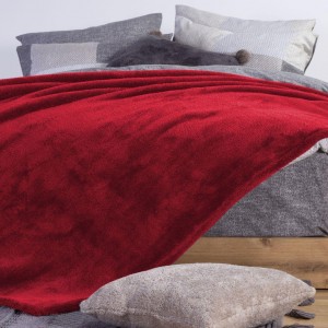 Κουβέρτα Με Γούνα Υπέρδιπλη Nasty 240X220 Red Nef-Nef