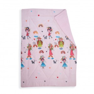 Κουβερτοπάπλωμα Μονό Rainbow Girls 160X220 Pink Nef-Nef
