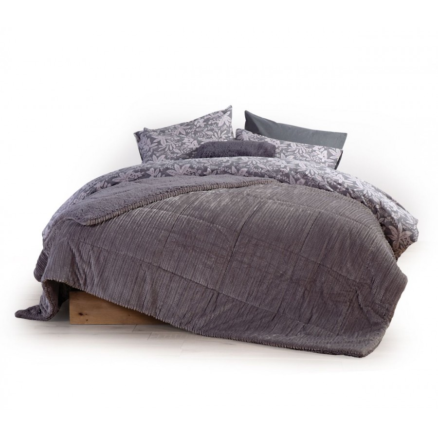 Κουβερτοπάπλωμα Μονό Redick 160X220 Grey Nef-Nef