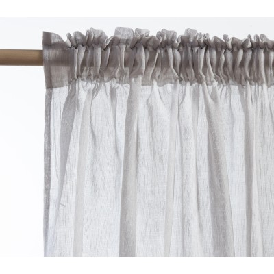 Κουρτίνα Δωματίου Με Τρέσα Roxane 140X270 Grey Nef-Nef