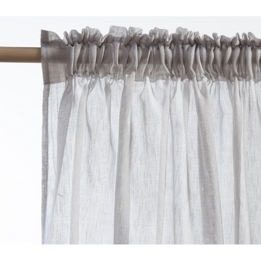 Κουρτίνα Δωματίου Με Τρέσα Roxane 140X270 Grey Nef-Nef