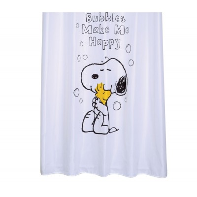 Κουρτίνα Μπάνιου Peanuts 180X180 White Nef-Nef