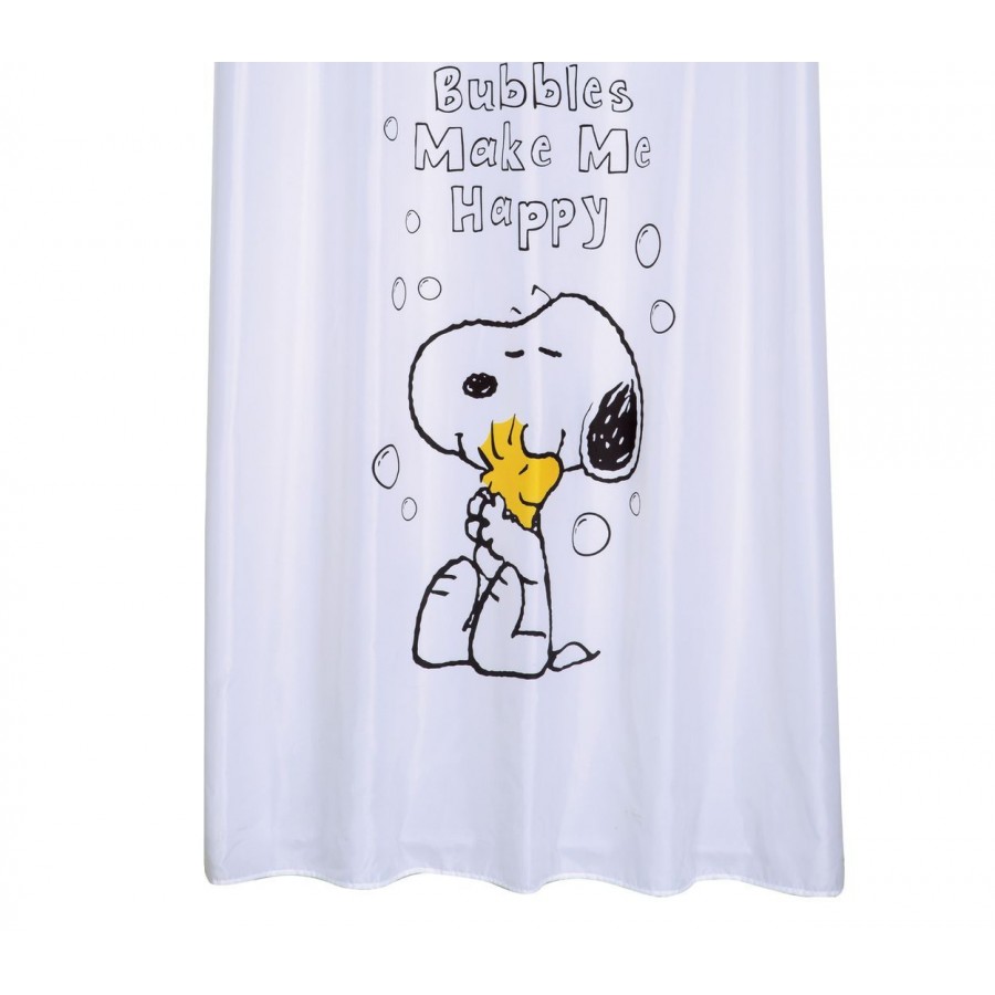 Κουρτίνα Μπάνιου Peanuts 180X180 White Nef-Nef