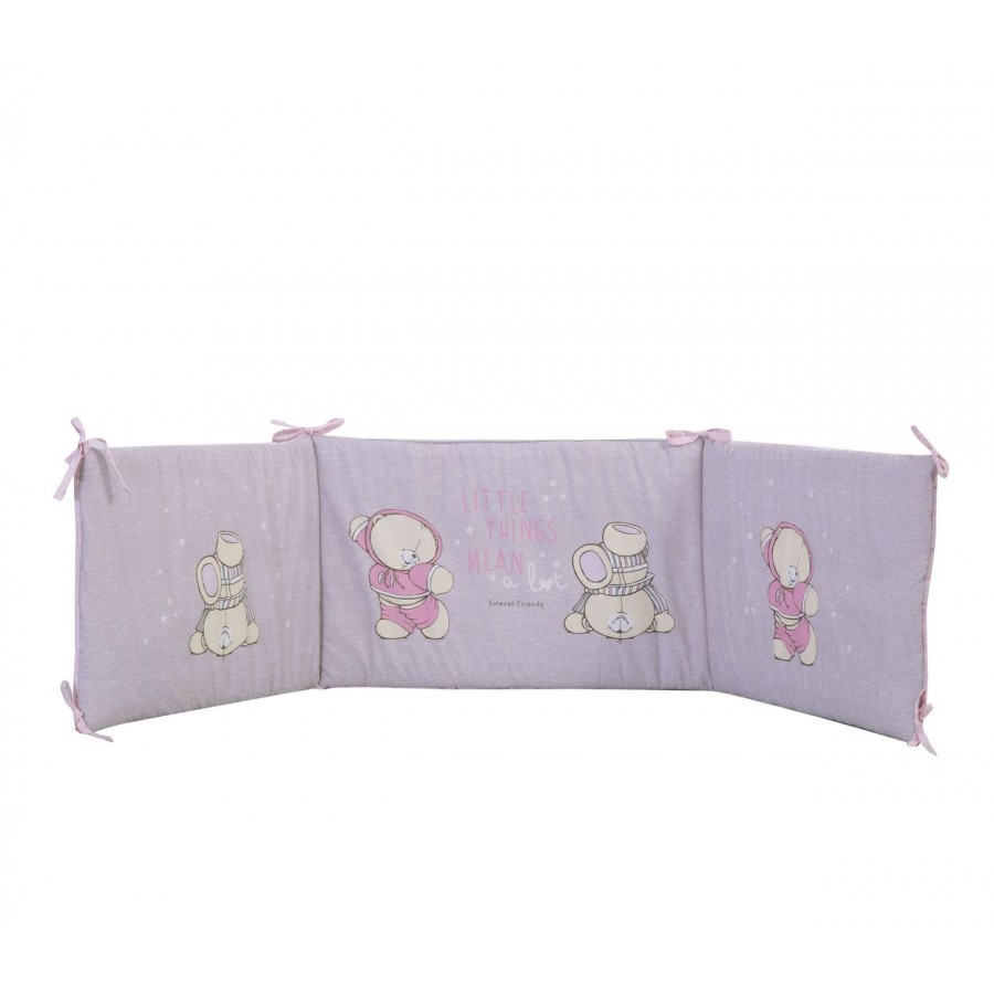 Πάντα Κούνιας Forever Friends Little Things 60+67+60X40 Pink Grey Nef-Nef