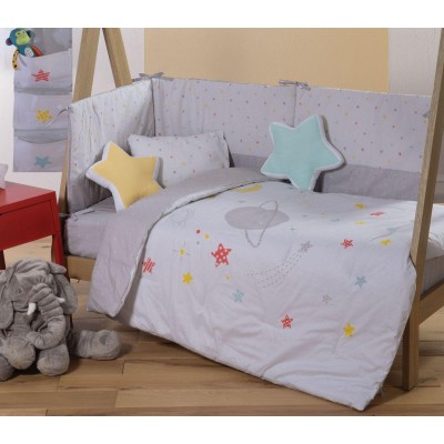 Πάντα Κούνιας Little Star 60+67+60X40 Grey Nef-Nef Πάντα Κούνιας Little Star 60+67+60X40 Grey Nef-Nef