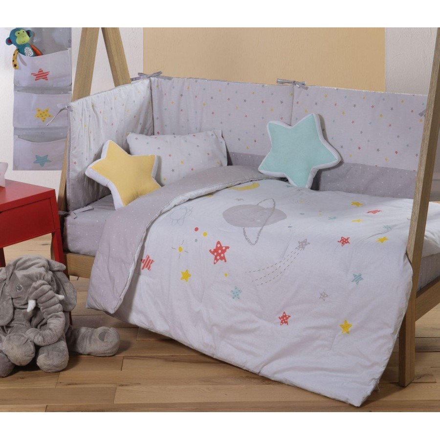 Πάντα Κούνιας Little Star 60+67+60X40 Grey Nef-Nef Πάντα Κούνιας Little Star 60+67+60X40 Grey Nef-Nef